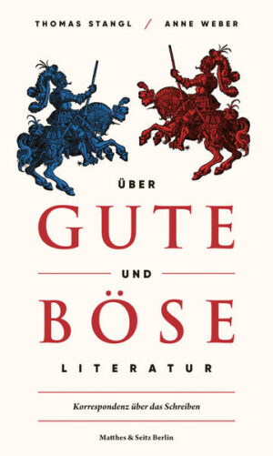 Ob es gute oder schlechte Literatur gibt, ist womöglich eine irrelevante Frage, kommt man doch beim Lesen kaum umhin, selbst ohne feste Basis Urteile zu fällen. Vordringlicher scheint es, Klarheit darüber zu erlangen wie das Gute geschrieben sein müsste, um nicht bloß im Abgleich mit seinem Gegenteil zu existieren. Oder handelt es sich hierbei weniger um eine ästhetische als um eine moralische Frage, um etwas, das für die Kunst keinerlei Gewicht besitzt? Denn Kunst - und damit das Schreiben -, so die herrschende Meinung, bestellt doch ein Feld, wo kein Verbot Gesetzesstatus hat. Sowohl in fremden wie auch in ihren eigenen Werken gehen Anne Weber und Thomas Stangl während ihrer sechsjährigen Korrespondenz diesen und ähnlichen Fragen nach. Dabei vermessen sie Graubereiche und zeigen, dass es der Literatur nicht um Konventionen, um den Zwang, gut zu sein, gehen sollte, sondern allein um die Haltung zum Gegenstand - um die Wirklichkeit, die Zeit, um die Toten und den Umgang mit Toten, um Grenzen, um Moral.