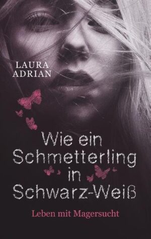 »Wie ein Schmetterling in Schwarz-Weiß«, so beschreibt Laura Adrian das Leben mit Magersucht. Zehn Jahre lang litt die Autorin selbst unter der Essstörung, heute gilt sie als geheilt. Der Alltag, der eigentlich farbenfroh ist, verliert an Farbe, das Leben erscheint plötzlich schwer und erdrückend, das Glück ist weit entfernt. Man denkt, man hat alles unter Kontrolle. Wenn man nur noch ein Kilo abnimmt, wird alles gut, dann hört man auf zu hungern ... Aber nichts wird gut und man hört auch nicht auf ... Magersucht ist eine tückische Krankheit, die einem nach und nach alles nimmt. Man verliert nicht nur sein Gewicht, sondern auch - oder vor allem - sein Leben. Mit Hilfe von bildlichen Vergleichen erklärt die Betroffene Anna dem Nicht-Betroffenen Martin, wie es ist, mit der Diagnose zu leben, wie sich die Symptome aufbauen und was man als Betroffene denkt und fühlt. Ziel ist es, die Diagnose verständlich zu machen, Angehörigen und Freunden eine Art Wegweiser zu geben und Betroffenen Hoffnung zu schenken.