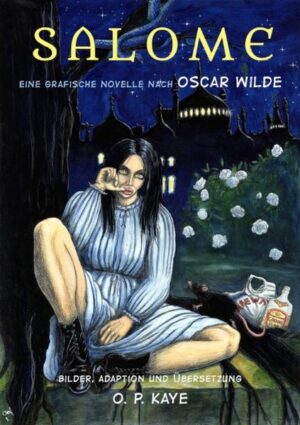 Diese grafische Novelle ist farbig und handkoloriert. Sie basiert auf dem Stück "Salome" von Oscar Wilde und ist in den Neunzigerjahren entstanden, als der Künstler O. P. Kaye in London wohnte. Die biblische Geschichte hat er in das damalige England verlegt. Die Handlung spielt auf der Terrasse des Royal Pavilion in Brighton. Der mächtige Herrscher Herodes hat den Propheten Jochanaan eingekerkert, der einer neuen Religion anhängt. Prinzessin Salome, Stieftochter des Herodes, ist neugierig auf den jungen Mann, dessen Weissagungen und Verfluchungen durch den Palast hallen. Als ein Soldat ihr den Gefangenen vorführt, verliebt sich Salome Hals über Kopf in Jochanaan, doch er weist sie zurück. Das nimmt Salome ihm übel ... Neue, überarbeitete Auflage in Brillantdruck