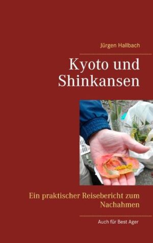 Dieses Buch beschreibt ganz konkret wie eine individuelle 14-tägige Japanreise aussehen kann. Reiseschwerpunkt ist die alte Kaiserstadt Kyoto. Mit dem Shinkansen und JR-Pass wird von dort aus Japan in Tagesausflügen entdeckt. Das Buch zeigt, was man an den einzelnen Tagen ohne Überlastung unterbringen kann. Es informiert wie man geschickt einen JR-Pass nutzen kann und gibt Anregungen wie sich an den verschiedenen Orten thematische Schwerpunkte setzen lassen. Ausgiebig wird Kyoto auf verschiedenen Touren erkundet. Die weiteren Ziele sind Hiroshima, Osaka, Kanazawa, Tokyo, Kobe, Fukuoka, das Fuji-Gebiet und Nara.