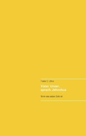 Wenn Christen vom Gebet des Herren sprechen, dann meinen sie das Vater Unser. Redet dann dieser Herr zu sich selbst, wenn er Gott ist, als Gottes Sohn? Oder betet da der gläubige Jude Jehoshua zu seinem (und unser aller) Gott Jahwe? Allein aus diesem Perspektivwechsel wird die Urfrage zu diesem Buch aufgeworfen: Was war die Intention des jungen Jehoshua und was war die Intention der jungen neuen religiösen Bewegung der Christen?