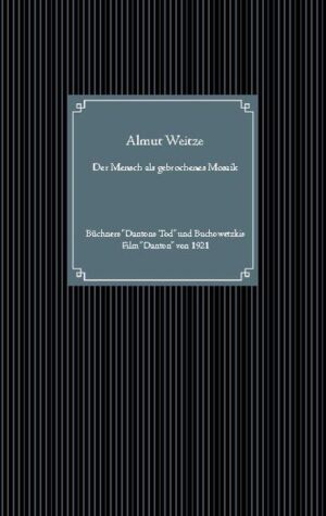 Sowohl in Büchners "Dantons Tod" als auch in Buchowetzkis filmischer Adaption "Danton" von 1921 nehmen Körper, Haltsuche und Spaltung eine zentrale Rolle ein. Ist die Zerstückelung von Körpern ein äußerliches Merkmal von Gewalt, wird sie hier zunächst metaphorisch betrachtet, d.h., Zerstückelung wird verinnerlicht, und kehrt sich in der Darstellung der Französischen Revolution durch den Einsatz der Guillotine nach außen. Die Guillotine ist hierbei nur der bildhafte Ausdruck der Zerstückelung, die letzte 'Äußerung' des inneren Konfliktes. Das Individuum zerfällt, wird unvollständiges Mosaik - sowohl Danton als auch Robespierre identifizieren sich als gebrochen, da ihnen die eigene Rolle entgleitet bzw. sich als unbeherrschbar erweist. In einer vergleichenden Analyse zeigt die filmische Umsetzung weitere Möglichkeiten der Zerstückelung. Der Mosaikcharakter des Menschen, der Bruch zwischen Innen und Außen, Geist und Körper, Individuum und Masse, wird darüber hinaus gespiegelt an der Darstellung der Geschichte als Mosaik.