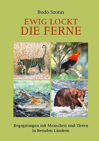 Das Buch handelt von den Reiseerlebnissen des Ehepaares Szonn. In Alaska ziehen die Szonns mit dem Mountain Man John Luster in die Berge, im Sommer zu Pferd und im Winter mit Hundeschlitten. Sie beobachten Walrosse in der Bristol Bay, Moschusochsen in Grönland, Braunbären in Finnland und Grizzlybären am McNeil River und am Mikfik Creek in Alaska. In Nordkanada entpuppt sich ihr indianischer Bootsführer als Bärenjäger. Sie erleben den Scheinangriff einer Schwarzbärin. An der Hudson Bay kommt der Autor einem Eisbären sehr nahe. Sie begleiten ihre Freunde Syd und Sheila Youthed auf Safaris in die Kalahari und ins Okavango Delta. Sie treffen dabei auf Wilderer, wohnen einem Mokiti der Buschmänner bei, werden nachts von einem Löwen in Atem gehalten und treffen einen Elefantenflüsterer. Ein Ausflug zu den Berggorillas in Uganda bringt die Szonns an ihre physische Leistungsgrenze. In Indien erleben sie, wie eine Tigerin Beute macht. Sie finden den toten »Masti Gudi Tiger«, und sie begleiten den Tigerschützer Fateh Singh Rathore. Ein marodes Schiff bringt sie zur Galàpagos-Insel Floreana, wo sie die letzte Überlebende einer Inseltragödie besuchen. In Brasilien wagen sie sich in die Garimpos. Sie fotografieren Riesenotter im Manu-Nationalpark. In Argentinien werden die Szonns überfallen und ausgeraubt. Auf den Falkland-Inseln beobachten sie einen Seelöwen, der es auf Pinguine abgesehen hat. Im Kakadu National Park begegnen sie einem sehr australischen Ranger. Sie erfahren in der Mongolei die Gastfreundschaft der Nomaden, und sie spüren in der Wüste Gobi Dschiggetais auf. In South Dakota erleben sie ein Bison Round-up. Mit einem Großsegler nehmen sie an einem Törn in Französisch-Polynesien teil ...