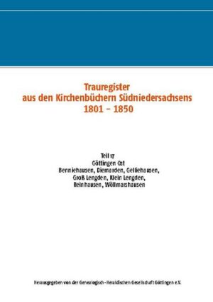 Trauregister aus Kirchenbüchern Südniedersachsens 1801 - 1850 | Bundesamt für magische Wesen