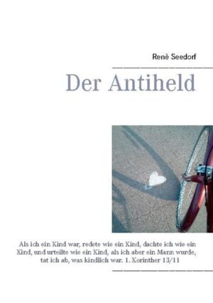 Der Antiheld ist eine biografische Geschichte des Autors und seiner Beziehung zu Gott. Wer sich seine Kindliche Neugier bewahrt hat, und seine Fähigkeit zu glauben, kann darin mit Sicherheit erfahren ob Gott existiert, oder nicht. Der Autor beschreibt seinen langen Weg durch Christus zu sich selbst und der wahren Liebe. Sein Weg ist das Thomas Evangelium, das die Geheimen Worte Jesu an seinen Jünger Thomas Didymos, genannt der Zwilling enthält. Und wie Gott ihm dabei auf wundersame Art und Weise entgegen kommt und ihn führt, bis er das Ende des Weges erreicht hat. Das Geheimnis das Jesus seinem Jünger anvertraute und er zu ihm sagte: Ich bin Du! Und das jeder Mensch dieses Ziel erreichen kann, wir alle Töchter und Söhne Gottes werden können, wenn wir den Weg nach Innen zu beschreiten wagen. Denn Gott ist die Liebe und der Weg schon geschrieben, der ihn nun beginnt zu beschreiten indem er dieses Buch liest.