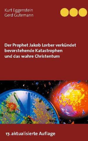 Die christlich-religiösen und prophetischen Kundgaben von Jakob Lorber (1800-64) stehen im Mittelpunkt dieses Buches. Viele seiner durch das 'innere Wort' empfangenen Prophezeiungen Jesu über die Endzeit sind bereits eingetroffen. Die seit Frühjahr 2020 eingetretenen raschen und umfassenden globalen Veränderungen im Zusammenhang mit der Covid-19-Pandemie erfüllen eine weitere Vorhersage Lorbers zur Endzeit. Sie leiten wohl jene apokalyptischen Ereignisse ein, welche die 'Neue Weltordnung' auslösen wird: Bürgerkriege, 3. Weltkrieg, Katastrophe aus dem Kosmos, Antichrist, Christenverfolgung, Vorläufer Jesu, Wiederkunft Jesu, Entrückung der Christen, Verbrennung der Erdoberfläche, Erneuerung und Wiederbesiedlung der Erde, tausendjähriges Friedensreich. Diese Prophezeiungen werden erstmals in der nun völlig überarbeiteten und erweiterten 17. Auflage besonders berücksichtigt. Wie man sich seelisch und geistig auf die vorhergesagten Ereignisse vorbereiten kann, beschreibt dieses zugleich spannend und verständlich geschriebene Buch des Bestsellerautors Kurt Eggenstein. (1904-2007)