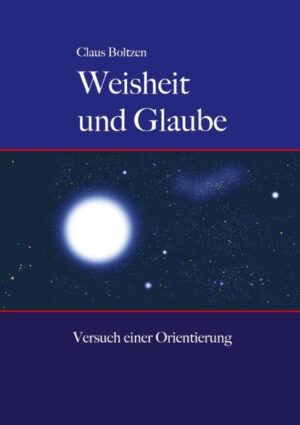 Weisheit und Glaube-zwei Begriﬀe eines überholten Weltbildes? Weisheit- bloß ein nahezu vergessenes unerreichbares und zu abstraktes Ideal menschlicher Reife? Glaube-getragen von einem 'irrationalen' Geborgenheitsgefühl und beschwert durch dogmatischen Ballast, unvereinbar mit der Zweckrationalität unseres digitalen Zeital-ters? Was ist Weisheit überhaupt? Aus welchen Komponenten besteht sie? Welches sind ihre überall wirksamen mächtigen Gegenspieler? Können wir im Laufe unseres Lebens ein wenig weiser werden? Ist es heute noch möglich zu glauben? Sind Weisheitsorientierung und christlicher Glaube vereinbar? Gibt es für das eigene Handeln ein noch höheres Leitprinzip als Weisheit?