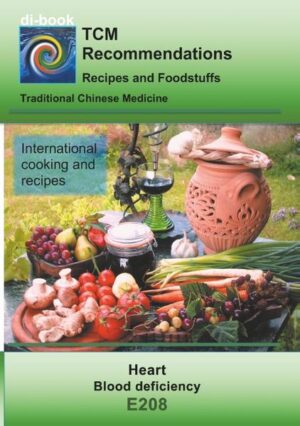 Di-book - nutritional counseling after TCM syndromes - Diet recommendations, recipes and food supplements for supporting the therapy. The recipes help you to cook tasty dishes. All recipes with cooking instructions, calorie indications and description of the effect. The foods are shown in categories recommended, yes, little and no and help you to orientate if your own recipes should be cooked.