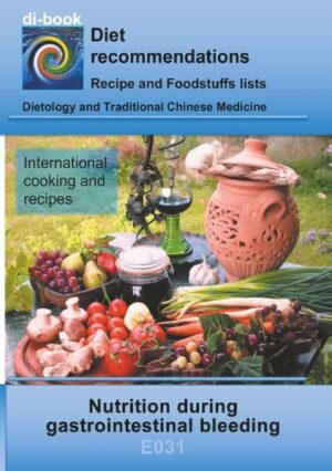 Di-book - nutritional counseling after syndromes - Diet recommendations, recipes and food supplements for supporting the school medicine therapy. The recipes help you to cook tasty dishes. All recipes with cooking instructions, calorie indications and description of the effect. The foods are shown in categories recommended, yes, little and no and help you to orientate if your own recipes should be cooked.