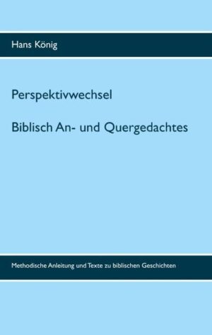 Altbekannte und vertraute biblische Texte werden aus einer ungewohnten Perspektive beleuchtet, so dass ein neues, manchmal überraschendes Verstehen möglich wird. Die methodische Anleitung orientiert sich an jüdischer Hermeneutik und systemischer Gesprächsführung. Sie erklärt und verdeutlicht die Entstehung der vorgelegten Texte zu biblischen Geschichten.