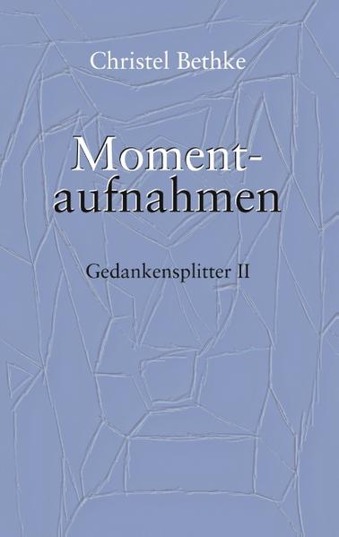 Christel Bethkes Texte erzählen von Mit- und Nebenmenschen und kleinen Alltagsbeobachtungen. Ob kurze Sentenz, freirhythmische Verse oder kleine Prosastücke, alles trägt hier die Merkmale spontaner Aufzeichnung und spiegelt die Summe der Erfahrungen eines Lebens wider. »Meine Vergangenheit ist mein Kapital für Gegenwart und Zukunft.« Christel Bethke