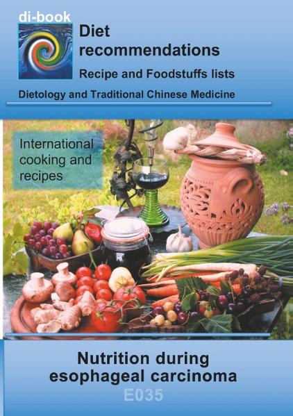 di-book - nutritional counseling after syndromes - Diet recommendations, recipes and food supplements for supporting the school medicine therapy. The recipes help you to cook tasty dishes. All recipes with cooking instructions, calorie indications and description of the effect. The foods are shown in categories Recommended, Yes, Less and No, and help orientate if your own recipes should be cooked.