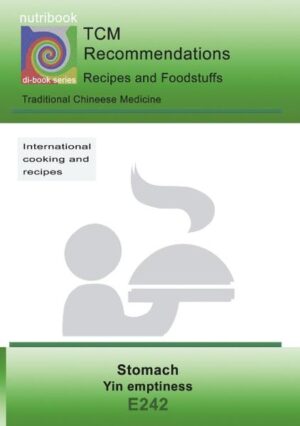 nutribook - nutritional counseling after TCM syndromes - Diet recommendations, recipes and food supplements for supporting the therapy. The recipes help you to cook tasty dishes. All recipes with cooking instructions, calorie indications and description of the effect. The foods are shown in categories recommended, yes, little and no and help you to orientate if your own recipes should be cooked.