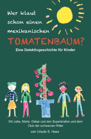 „Wer klaut schon einen mexikanischen Tomatenbaum?“ Es sind Osterferien und Jutta, Merle, Oskar und die Superkrallen sowie der Club der schwarzen Ritter betreuen die Tomatensetzlinge in der Schule. Doch was Jutta und Merle gar nicht ahnen, der mexikanische Tomatenbaum mit seinen wunderbaren schönen Honigtomaten soll geklaut werden. Und irgendwie kommt der Mann mit dem Hut im Gesicht, der an der Schule herumlungert, Jutta gar nicht geheuer vor. Sie nimmt mit Merle zusammen die Fährte auf und so müssen die Kinder einige spannende Abenteuer erleben und bestehen bis endlich der Tomatenbaum in Sicherheit ist. Belohnt werden sie dafür noch mit einer Reise nach Berlin, denn das Tomatenprojekt an der Schule, von Anna Fischer, der Leiterin der Verlässlichen Grundschule und Klassenlehrer Stefan der 4. Klasse initiiert, gewinnt den ersten Preis eines Wettbewerbes für die Nachhaltigkeit in der Landwirtschaft. Der Buch-Tipp für Eltern und Erwachsene! Eine spannungsgeladene Detektivgeschichte, die sympathisch vermittelt, dass Kinder in der Lage sind in ihrer Freizeit Aufgaben und damit Verantwortung übernehmen können, dabei auch ihnen etwas Anvertrautes schützen und verteidigen können, Liebe für Pflanzen entwickeln können, durch Gemeinschaft und Zusammenhalt stark werden und ihre Standpunkte zu behaupten wissen…