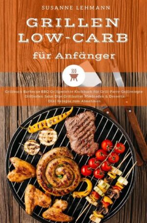 Warmes Wetter lädt zum Grillen ein. Endlich ist es wieder Zeit, die Grill-Saison anzuheizen und Ihre Familie und Freunde zu einem köstlichen Grillabend einzuladen. Sie müssen kein Profi sein, um köstliche Grillrezepte auf den Tisch zu zaubern. Grillen eignet sich hervorragend für die Low-Carb Diät, da viele Rezepte kohlenhydratarm sind. In diesem Kochbuch finden Sie die besten Low-Carb Grillrezepte und detaillierte Angaben zu Kohlenhydraten und Kalorien für jedes Rezept. Inhaltsverzeichnis: Low-Carb Grillrezepte: Gegrillte Artischocken mit Bärlauch-Minze Nackensteak mit Orangen-Kerbel-Marinade Knoblauch-Lachsfilet vom Grill Gegrillte Chicken Wings in Paprikamarinade Spargel im Speckmantel Gegrillte Spitzpaprika gefüllt mit Papaya-Feta Pizza-Brötchen Rote Grillzwiebeln gefüllt mit Kräuterbutter Zucchini-Halloumi-Spieße Low-Carb Grilldesserts: Gegrillte Erdbeer-Spieße mit Minz-Creme Gegrillte Pfirsiche mit Mandelpesto Honigmelone gegrillt mit Frozen Yogurt Beerenpäckchen vom Grill mit Kokoscreme Low-Carb Grillmarinaden: Feurige Chili-Limetten-Marinade Kräuter-Marinade Zitronengras-Kümmel-Marinade Curry-Kokos-Marinade Low-Carb Grilldips: Feta-Dill-Dip Macadamia-Dip Mango-Meerrettich-Dip Avocado-Chili-Dip Low-Carb Salate: Fruchtiger Krautsalat Wassermelone-Ricotta-Salat Papaya-Chinakohl-Salat mit gerösteten Erdnüssen Topinambur-Salat mit selbst gemachter Mayonnaise Low-Carb Grillbutter: Bärlauch-Gorgonzola-Butter Tomaten-Butter mit Röstzwiebeln Mandel-Kokos-Butter Ingwer-Curry-Butter Low-Carb Grillsoßen: Low-Carb Ketchup Erdnuss-Ingwer-Soße Fruchtige Joghurt-Soße Grillsoße mit Sauerrahm