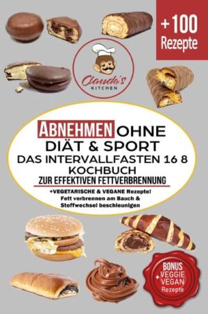 Abnehmen ohne Diät & Sport(inkl. Vegetarier & Veganer Rezepte) Was erwartet Sie in diesem Buch? (ACHTUNG: Zusammenfassung in nur EINEM SATZ) Wer sich die Artikelbeschreibung komplett ersparen möchte, für diejenigen versuche ich mein Buch in einem Satz zusammenzufassen: Sie machen eine Diät OHNE ES ZU MERKEN, bzw. OHNE AUF IHRE GEWOHNTEN GERICHTE VERZICHTEN ZU MÜSSEN! Für diejenigen, die eine ausführlichere Anleitung wünschen, werde ich in diesem Text eine knappe Einführung in meinem Buch schenken. Wie bereits angedeutet, bekommen Sie hier genau die Kochrezepte serviert, die Sie in der Regel vermeiden sollten, jedoch in einer gesunden Variante, wo diese ohne Konsequenzen verzehrt werden können. Sie machen quasi „keine Diät“ und können z.B. trotzdem von einer Gewichtsreduktion profitieren und, oder Muskulatur aufbauen, genauso können Sie sich auch einfach nur gesund ernähren, ohne dadurch auf irgendeiner Art und Weise darunter zu leiden. Genau deswegen habe ich dieses Buch geschrieben, denn hier bekommen Sie ALLE GERICHTE die Sie in einer Diät„nicht essen dürfen“ jedoch in einer GESÜNDEREN Variante auf einem Silber Tablet, bzw. innerhalb eines E-Book, oder Taschenbuch serviert. Welche Rezepte kommen vor? (Beispiele)? GESUNDE VARIANTEN VON: Brote, Brötchen, Baguette-Sandwiches Pfannkuchen VEGGIE & VEGANE Aufstriche Focaccia Pizza Frikadellen Falafel Döner (Veggie Sandwich) Pasta, Gnocchi Lasagne Kartoffelpuffer VEGGIE Burger, Kroketten Kibbeh Süßspeisen: z.B. Pudding, Eiscreme Gebäck wie: Apfeltaschen, Amerikaner, und Schokoladensorten (Ersatz für sehr bekannte Schokoriegel-Sorten) Herzlichst, Ihr Claude’s Kitchen Team.