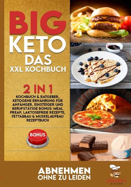 BIG Keto! - Abnehmen OHNE zu leiden (inkl. Diätplan) Was erwartet Sie in diesem Buch? (ACHTUNG: Zusammenfassung in nur EINEM SATZ) Wer sich die Artikelbeschreibung komplett ersparen möchte, für diejenigen versuche ich mein Buch in nur einem Satz zusammenzufassen: Sie machen eine Diät OHNE ES ZU MERKEN, bzw. OHNE EINE DIÄT ZU MACHEN! (KEIN Verzicht auf leckere Gerichte!) Für diejenigen, die eine ausführlichere Anleitung wünschen, werde ich in diesem Text eine knappe Einführung in meinem Buch schenken. Wie bereits angedeutet, bekommen Sie hier genau die Kochrezepte serviert, die Sie in der Regel vermeiden sollten, jedoch in einer gesunden Variante, wo diese ohne Konsequenzen verzehrt werden können. Sie machen quasi „keine Diät“ und können z.B. trotzdem von einer Gewichtsreduktion profitieren und, oder Muskulatur aufbauen, genauso können Sie sich auch einfach nur gesund ernähren, ohne dadurch auf irgendeiner Art und Weise darunter zu leiden. Genau deswegen habe ich dieses Buch geschrieben, denn hier bekommen Sie ALLE GERICHTE die Sie in einer Diät „nicht essen dürfen“ jedoch in einer GESÜNDEREN bzw. „ketogenen“ Variante auf einem Silber Tablet, bzw. innerhalb eines E-Book, oder Taschenbuch serviert. Welche Rezepte erwarten mich als Beispiel? Brot / Knäckebrot / Brötchen Marmelade / Haselnuss Creme (Aufstriche) Croissants Proteinriegel / Schokoriegel Gyros, Pommes Nuggets Pizza Pasta / Ital., Asia Nudeln Hamburger Hot Dogs Süßspeisen: z.B. Pudding, Milchreis Kokos Pralinen Ice Cream Crêpes Chips etc.