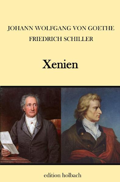 Xenien (griech.), ursprünglich «Gastgeschenke», nannte der römische Dichter Martial (1. Jh. n. Chr.) das 13. Buch seiner Epigramme, die als Begleitverse zu Geschenken gedacht waren. Johann Wolfgang von Goethe übernahm diesen Titel im ironischen Sinne für Distichen, die er gemeinsam mit Friedrich Schiller verfasst hatte. Die Xenien erschienen in Schillers Musenalmanach auf das Jahr 1797. Die Xenien sind im antiken Versmaß des epigrammatischen Distichon verfasst, bestehen also aus einem Hexameter und einem Pentameter. Mit der Dichtung der Xenien begannen Goethe und Schiller im Dezember 1795. In einem Brief an Schiller am zweiten Weihnachtsfeiertag unterbreitete Goethe hierzu seine Idee. Schiller antwortete drei Tage später hocherfreut: «Der Gedanke mit den Xenien ist prächtig und muß ausgeführt werden.» In der Folge schickten sich beide unentwegt neue Xenien zu. Die Xenien sind ein äußerst polemischer Angriff auf die damalige Literaturzunft, den gesamten Literaturbetrieb und die spießbürgerlichen Zeitgenossen. Die Xenien Goethes und Schillers sind allerdings nicht nur kritisch, sondern vielmehr literaturpolitisch motiviert. Auf die Angriffe gegen beispielsweise Friedrich Nicolai, Johann Kaspar Friedrich Manso, Christoph Martin Wieland oder die Brüder Friedrich Leopold und Christian zu Stolberg-Stolberg folgte nach der Veröffentlichung im Jahre 1797 ein wahrer Xenienkampf, der sich in meist anonym verfassten Gegen-Xenien äußerte.