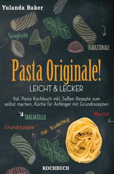 Pasta Originale! Leicht & Lecker Nudeln lassen sich dank der internationalen Küche heute in vielen unterschiedlichen Geschmackssorten erwerben. Frisch aus dem Kühlregal, getrocknet oder tiefgefroren gibt es Teigtaschen, Maultaschen und andere leckere Gerichte. Doch nur selbstgemacht ist es doch die wahre Kunst. Nudeln selbst zu machen klingt nach viel Arbeit und einer großen Anschaffung in puncto Küchengeräte. Doch dem ist nicht so, denn+ die meisten Nudelrezepte basieren auf einem einfachen Grundrezept. Mehl und Eier oder auch Wasser spielen dabei meist eine Rolle. In diesem Buch soll es nun um die Nudel-Vielfalten dieser Welt gehen. Ob in China, Indien oder Deutschland, die Nudel ist und bleibt eine beliebte Speise. Mit diesem Buch möchte ich Dir nun aufzeigen, welche Nudelsorten es gibt, wie man diese herstellt und optimiert und welche leckeren Nudelgerichte mit selbstgemachten Nudeln gezaubert werden können. Außerdem stelle ich Dir ein paar internationale Nudelgerichte vor, die etwas neuen Schwung in Deine Küche bringen werden. Ob gefüllt, pur oder mit einer leckeren Soße, Nudeln werden demnächst garantiert auch Deinen Alltag bestimmen. Ich wünsche Dir nun viel Spaß beim Ausprobieren und beim Experimentieren. Viel Freude mit dem Buch und vor allem den Rezepten. Guten Appetit & bleib gesund. Deine Yulanda Baker, leidenschaftliche Köchin