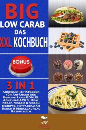 BIG Low Carb! - Abnehmen OHNE zu hungern (inkl. Diätplan) Was erwartet Sie in diesem Buch? (ACHTUNG: Zusammenfassung in nur EINEM SATZ) Wer sich die Artikelbeschreibung komplett ersparen möchte, für diejenigen versuche ich mein Buch in einem Satz zusammenzufassen: Sie machen eine Diät OHNE ES ZU MERKEN, bzw. OHNE AUF IHRE GEWOHNTEN GERICHTE VERZICHTEN ZU MÜSSEN! Für diejenigen, die eine ausführlichere Anleitung wünschen, werde ich in diesem Text eine knappe Einführung in meinem Buch schenken. Wie bereits angedeutet, bekommen Sie hier genau die Kochrezepte serviert, die Sie in der Regel vermeiden sollten, jedoch in einer gesunden Variante, wo diese ohne Konsequenzen verzehrt werden können. Sie machen quasi „keine Diät“ und können z.B. trotzdem von einer Gewichtsreduktion profitieren und, oder Muskulatur aufbauen, genauso können Sie sich auch einfach nur gesund ernähren, ohne dadurch auf irgendeiner Art und Weise darunter zu leiden. Genau deswegen habe ich dieses Buch geschrieben, denn hier bekommen Sie ALLE GERICHTE die Sie in einer Diät„nicht essen dürfen“ jedoch in einer GESÜNDEREN Variante auf einem Silber Tablet, bzw. innerhalb eines E-Book, oder Taschenbuch serviert. Welche Rezepte kommen vor? (Beispiele)? (BONUS: Es sind auch VEGETARISCHE & VEGANE Gerichte vorhanden!) Brote, Brötchen, Baguette-Sandwiches Eierkuchen, Pfannkuchen, Pancakes, Crêpes Haselnuss Crème, Marmelade (Aufstriche) Flammkuchen Pizza Frikadellen Lahmacun (Türkische Pizza) Döner (Kebab Sandwich) Gyros Pita Pasta, Gnocchi Lasagne Kartoffelpuffer Double BIG Hamburger, Pommes Mexico, Asia, China Küche Süßspeisen: z.B. karamelisierte Mandeln, Pudding, Milchreis Karamel / Joghurt / Milchschokolade (Ersatz für sehr bekannte Schokoriegel-Sorten) Tiramisu, Ice Cream Torten Herzlichst, Ihr Charlie’s Kitchen