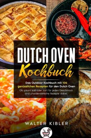 Einfach. Direkt. Unkompliziert. Dieses Kochbuch mit vielen Leckeren Dutch Oven Rezepten ist der ideale Wegbegleiter für zahllose schmackhafte Mahlzeiten! Der Dutch Oven ist die neuste Inkarnation eines der ältesten Kochutensilien der Menschheit. Schon Jahrhunderte vor Christus kannte man den dreifüßigen Topf, den man direkt ins Feuer stellen kann um umwerfende Gerichte zuzubereiten. Und wenn sich etwas so lange in unseren Küchen gehalten hat, dann ist da definitiv auch etwas dran! Wenn auch Sie diese bewährte und äußerst belohnende Art des Kochens selbst einmal kosten wollen, ist dieses Dutch Oven Kochbuch mit über 100 Rezepten verschiedener Schwierigkeitsgrade der ideale Wegbegleiter für dieses kulinarische Abenteuer. Hier direkt mal ein paar Beispiele: •Da gibt es zum Beispiel das Rezept für das Dutch Oven Schichtfleisch, einer leckeren Art Fleisch Auflauf die sich den Platz als Go-To Klassiker redlich verdient hat. •Auch sehr beliebt sind die Dutch Oven Rippchen, die dank des Gusseisens gleichmäßig und in aller Ruhe zur Perfektion gegart werden können. •Alternativ kann man ihn sogar zum Brotbacken oder Suppenkochen benutzen! Wichtig ist, dass Sie sich auch um Ihren Dutch Oven kümmern. Gusseisen will gepflegt sein. Deswegen auf keinen Fall vergessen, dass man den Dutch Oven einbrennen muss - Mit einem hitzebeständigen Fett! Dann kann der Dutch Oven ohne Probleme entweder auf den Grill gestellt werden oder wie in alten Zeiten direkt ins Feuer. Mit diesem Kochbuch steht Ihnen beides offen: Sowohl leckere Gerichte beim Grillen daheim als auch frische Köstlichkeiten am Lagerfeuer auf dem Outdoor-Trip!