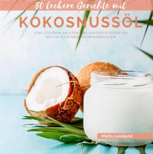 Zeit für mehr Kokosöl in der Küche! Wer das Superfood Kokosnussöl mag und damit leckere Gerichte kochen möchte, ist hier genau richtig. Mit fünfzig tollen Rezeptideen, die für jeden Anlass und Geschmack etw. zu bieten haben. Wie wäre es mit einem Mandel-Quinoa-Salat zwischendurch? Lust auf eine Karotten-Curry-Suppe? Auf der Suche nach schmackhaften Hauptspeisenideen bei spontanem Besuch, die dank Kokosnussöl vorzüglich schmecken? Soll es eine Rezeptidee für das Lunchpaket bei der Arbeit sein..? ...oder doch eine Hautspeise für die ganze Familie, die mit Kokosöl so richtig gut schmeckt? Jetzt zuschlagen und die Welt des Kokosnussöls erleben!