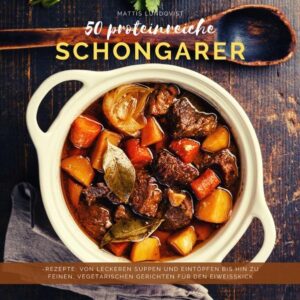 Zeit für den Slow-Cooker und eiweißreiche Gerichte! Wer protenreiche Rezeptideen für seinen Schongarer sucht, ist hier genau richtig. Mit fünfzig Kochvorschlägen, die für jeden Anlass und Geschmack etw. zu bieten haben. Wie wäre es mit Hähnchen-Enchiladas aus dem Schongarer? Lust auf eine Kartoffel- oder Zucchinisuppe? Auf der Suche nach schmackhaften Hauptspeisenideen, die im Schongarer gekocht werden können? Soll es ein schonend zubereiteter Kürbis-Quinoa-Auflauf sein..? ...oder doch ein herzhafter Kichererbsen-Auberginen-Eintopf? Jetzt zuschlagen und die Welt des Slow-Cookers proteinreich genießen!