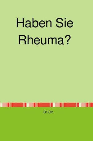 Habe ich Rheuma? Diese Frage beschäftigt viele Menschen. Weil es weh tut. Weil ein Teil des Körpers nicht mehr so funktioniert, wie er eigentlich sollte. Weil man darüber gelesen hat. Weil die Nachbarin Rheuma hat. Oder die beste Freundin. In diesem Buch findet der Leser einen einfach zu lesenden Ratgeber durch die Welt der Rheumatologie. Es ersetzt kein wissenschaftliches Lehrbuch und erhebt auch nicht den Anspruch auf absolute Vollständigkeit. Dazu ist die Materie der Rheumatologie viel zu umfangreich und umfassend. Dieses Buch macht neugierig, mehr über Rheuma wissen zu wollen.