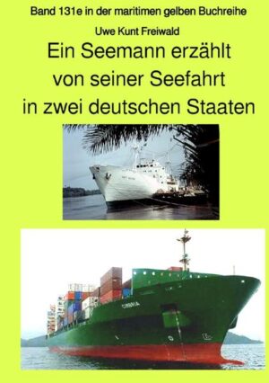 „Junge was willst du einmal werden?“ wurde er als Schuljunge gefragt. Der 1950 in der Lausitz geborenen Autor wuchs in der gerade gegründeten DDR auf. Sein Wunsch war es von Kindheit an, mal Matrose und später Kapitän zu werden. Von diesem ersten sozialistischen Staat auf deutschen Boden wurde sein Leben geprägt. Deshalb war es für ihn selbstverständlich, Mitglied in den sozialistischen Jugendorganisationen „Junge Pioniere“ und „Freie Deutsche Jugend“ (FDJ) zu sein. Nach Abschluss der 10. Schulklasse begann er eine Matrosen-Lehre bei der volkseigenen Deutschen See-Reederei in Rostock auf dem Ausbildungschiff „THEODOR KÖRNER“. Als Vollmatrose fuhr er unter anderem auf dem Massengutfrachter „THALE“ und dem Motortanker „ZEITZ“. Anschließend erwarb er das Abitur und studierte an der Ingenieur-Hochschule für Seefahrt Warnemünde / Wustrow Nautik. Als vierter Nautischer Offizier begann er auf dem MS „ZWICKAU“ seine Offizierslaufbahn. Da er sich den Werbungen der „Firma Horch und Guck“ verschloss, blieb ihn trotzt fachlich guter Leistungen und SED-Parteizugehörigkeit die Beförderung zum Kapitän verwehrt. Dann überraschte ihn der Zusammenbruch der DDR. Nach der Wende bewarb er sich bei einer Hamburger Reederei und wurde als Nautiker auf einem Containerschiff eingesetzt. Trotz erheblicher Anfangsschwierigkeiten arbeitete er sich in die für ihn völlig neuen Arbeitsbedingungen ein und machte Karriere. Erst hier in der Bundesrepublik konnte er endlich seinen Kindheitstraum verwirklichen und Kapitän eines Schiffes werden. - Rezension zur maritimen gelben Reihe: Ich bin immer wieder begeistert von der „Gelben Buchreihe“. Die Bände reißen einen einfach mit. Inzwischen habe ich ca. 20 Bände erworben und freue mich immer wieder, wenn ein neues Buch erscheint. oder: Sämtliche von Jürgen Ruszkowski aus Hamburg herausgegebene Bücher sind absolute Highlights. Dieser Band macht da keine Ausnahme.