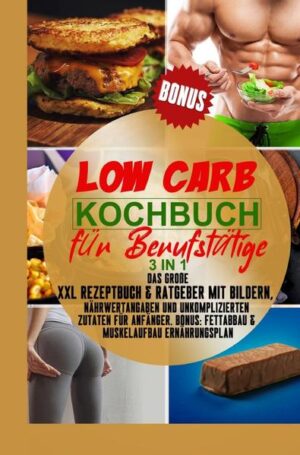 ★ Rezepte mit Bildern ★ Schmackhafte Low Carb Rezepte mit unkomplizierten Zutaten zaubern! Low Carb Rezepte in allen Sorten und Arten! Einfach von Zuhause schnell zubereitet, ob zum direkten Verzehr oder doch zum Aufbewahren. Wer liebt sie nicht? Die einfache Low Carb Ernährung, die so viel Gewinn mit sich bringt? Low Carb Ernährungsformen sind auf der ganzen Welt verteilt und bekannt und gleichermaßen beliebt! Es gibt die unterschiedlichsten Ersatzprodukte, die Unterschiede der Ernährung beginnen mit der Zubereitung und enden im Geschmack. Auch Low Carb Nudeln sowie Low Carb Frühstücksideen sind schnell hergestellt, so dass sich ihre Ernährungsform immer ihrem Zeitfenster anpassen kann, mit diesem Low Carb Buch ist alles möglich. Mit diesem Buch erhalten Sie nicht nur die Möglichkeit ihre Ernährung umzustellen, sondern auch wundervolle Anregungen und Ideen für Einsteiger, mit wertvollen Erklärungen! Du erhältst von mir, absolut die besten Low Carb Rezepte und die perfekte Lösung mit diesem Low Carb Buch! Erhalte Einblicke in das wundervolle Land der Low Carb Ernährung mit 100 Rezepten: ✓ Begib dich auf eine Reise in die Low Carb Welt! ✓ Ratgeber & Kochbuch (2in1) ✓ Unkomplizierten Zutaten ✓ Schmecke den Unterschied des selbstgemachten ✓ Rezepte mit Bildern ✓ Holen Sie sich das Glücksgefühl der Low Carb Ernährung in ihr Zuhause ✓ Eine Ernährungsform, viele Varianten ✓ Vielseitig einsetzbar und immer passend ✓ Auch Vegan und Vegetarisch wandelbar ✓ Praktisch, einfach und abwechslungsreich ✓ Bezaubernde Kreationen für die Sinne ✓ Für jeden Geschmack etwas dabei ✓ und vieles mehr Greife zu den wenigen & unkomplizierten Zutaten die nötig sind und zaubere Dir Dein Geschmackserlebnis! Mit nur einem Klick hast Du jetzt die Möglichkeit, in die Welt der Low Carb Ernährung zu reisen! Sinne wecken - Emotionen loslassen - Purer Gaumenschmaus