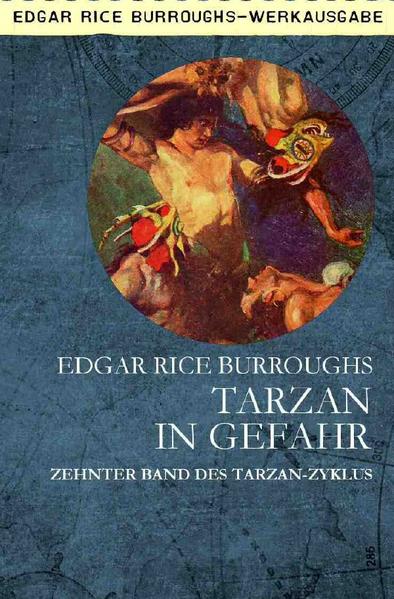 Tarzan sucht nach seiner Frau Jane, Lady Greystoke. Er entdeckt dabei eine neue Welt, ein den zivilisierten Menschen bisher unbekanntes Gebiet der Erde, das durch ein fast unbezwingbares Sumpfgebiet von den bislang bekannten Ländern abgeschlossen ist. Dieses Gebiet ist ebenso unbekannt wie unglaublich: Es ist eine Welt der Menschen unserer Vorzeit. Tarzan trifft Wesen, die dem Urmenschen gleichen. Aber auch hier findet er in Ta-den und Om-at wahre Freunde. Ta-den und Om-at wurden durch die Beherrscher ihrer Stämme zur Flucht gezwungen. Aber gemeinsam mit Tarzan kehren sie zurück in ihre Höhlenwohnungen und zurück nach A-lur, der Stadt des Lichtes. Alle werden von einem Sturm der Abenteuer erfasst und hinaus in die grausame Wildnis der Vorzeit gewirbelt. Hier trifft Tarzan auf Tiere, von deren früherer Existenz er nur aus großen Museen wusste, riesige Ungeheuer der grauen Vorzeit. Aber er besteht auch eines der waghalsigsten Abenteuer seines Lebens, er zähmt das riesige vorsintflutliche Ungeheuer, das Gryf. Auch der Kampf mit den tyrannischen Herrschern in dieser utopischen Welt zwingt Tarzan zur Anwendung raffinierter Mittel, um sein Ziel zu erreichen... Der Roman TARZAN IN GEFAHR erschien erstmals von Februar bis März 1921 (unter dem Titel TARZAN THE TERRIBLE) im Argosy-All-Story-Weekly-Magazin. Eine erste Buchveröf-fentlichung folgte im gleichen Jahr. Der Apex-Verlag veröffentlicht TARZAN IN GEFAHR in der deutschen Übersetzung von Anne Steul, bearbeitet von Christian Dörge.