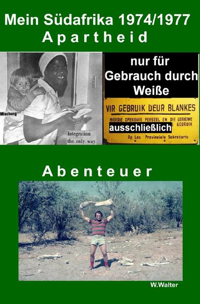 Lehrer mit Familie arbeitet von 1974 bis 1977 an der Deutschen Schule Johannesburg im Apartheidstaat Südafrika. Er erlebt die Politik der strikten Rassentrennung im privaten und im schulischen Umfeld und versucht argumentativ und durch friedlichen Ungehorsam dagegen vorzugehen (Nichtbeachtung einiger Trennungsgesetze). Um den Apartheid-Anhängern an der Schule ein Beispiel zu geben, kündigt er seinen Arbeitsvertrag vorzeitig und verzichtet dadurch auf ein weiteres Luxusleben als Weißer. Vorher bereist er das damalige südliche Afrika (Rhodesien, South West Africa, Botswana), wovon er im zweiten Teil schwärmt und erlebt dabei teils abenteuerliche Safaris. Auf die deutsche Kolonialgeschichte in Namibia geht er besonders ausführlich ein.