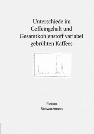 Die Untersuchungen dieses Beitrages liefern einen Vergleich im Coffeingehalt zwischen Filterkaffee und French Press Kaffee. Es wurden Kaffeeproben mit unterschiedlichen Brühtemperaturen, Korngrößen des Kaffeemehls sowie Präinfusionszeiten hergestellt. Die Analyse des Coffeins erfolgte mittels HPLC. Die Zusammenhänge zwischen den untersuchten Parametern und dem Coffeingehalt werden anschaulich anhand einer Regressionsanalyse erläutert. Der Einzelhandel bietet ein breites Sortiment an Kaffeefiltern. Eine Untersuchung des Filtrates unterschiedlicher Filter soll klären, ob im Gesamtkohlenstoff-Anteil des Kaffees Unterschiede zu finden sind.