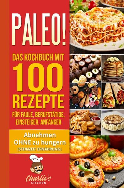 PALEO! - Abnehmen OHNE zu hungern (Die Steinzeiternährung inkl. Diätplan) Was erwartet Sie in diesem Buch? (ACHTUNG: Zusammenfassung in nur EINEM SATZ) Wer sich die Artikelbeschreibung komplett ersparen möchte, für diejenigen versuche ich mein Buch in einem Satz zusammenzufassen: Sie machen eine Diät OHNE ES ZU MERKEN, bzw. OHNE AUF IHRE GEWOHNTEN GERICHTE VERZICHTEN ZU MÜSSEN! Für diejenigen, die eine ausführlichere Anleitung wünschen, werde ich in diesem Text eine knappe Einführung in meinem Buch schenken. Wie bereits angedeutet, bekommen Sie hier genau die Kochrezepte serviert, die Sie in der Regel vermeiden sollten, jedoch in einer gesunden Variante, wo diese ohne Konsequenzen verzehrt werden können. Sie machen quasi „keine Diät“ und können z.B. trotzdem von einer Gewichtsreduktion profitieren und, oder Muskulatur aufbauen, genauso können Sie sich auch einfach nur gesund ernähren, ohne dadurch auf irgendeiner Art und Weise darunter zu leiden. Welche Rezepte erwarten mich als Beispiel? Brote, Fladenbrot, Brötchen Pfannkuchen, Pancakes, Crêpes Schoko Creme (Aufstriche) Pizzabrötchen Pizza Spaghetti Risotto Gnocchi Lasagne Hamburger Asia, China, Nudeln Süßspeisen: z.B. Pudding, Milchreis Erdbeerbällchen, Schoko Pralinen Ice Cream Torten Chips Bevor ich mich verabschiede, lassen Sie mich bitte folgendes erwähnen: Mein Ziel ist es, so viele Menschen wie möglich zu erreichen um denen zu helfen, denn es ist auch möglich ohne auf etwas zu verzichten, glücklich und gesund weiter zu leben, jedoch auch nur, wenn es da jemanden gibt, der es Ihnen zeigt. (Das ist nämlich das Problem gewesen, was mir damals zur Vorlage gefehlt hat um ohne Verzögerungen an meinem Ziel anzukommen.) Ich freue mich jetzt schon darüber zu erfahren, dass ich Ihnen weiter helfen konnte! Herzlichst, Ihr Charlie’s Kitchen Team.