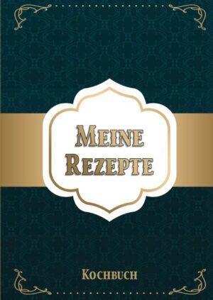 Tolles Geschenk für Hobbyköche, die ihre eigenen Rezepte festhalten wollen.   - Meine Rezepte:  Rezeptbuch / Kochbuch - ca. 100 vorgedruckte Seiten (Portionen, Dauer, Methode, Schwierigkeit, Vorbereitung, Zubereitung, Notizen) - Platz für 48 Rezepte - Größe 21,59 x 27,94cm (DIN A4) - Hardcover Ideal als Geschenkidee zum Geburtstag oder zu Weihnachten.