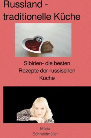 Sibirien- Russland ist ein eizigartiges Land mit einzigartigen Gerichten zum Nachkochen und backen. In diesem Buch sind die besten und traditionellsten Rezepte der russischen Küche zusammengefasst und leicht zum Nach kochen und backen. Ein Hauch "Sibirien- Russland"zu sich nach Hause holen. Ganz viel Spaß dabei die traditionellen Gerichte nach zu machen.