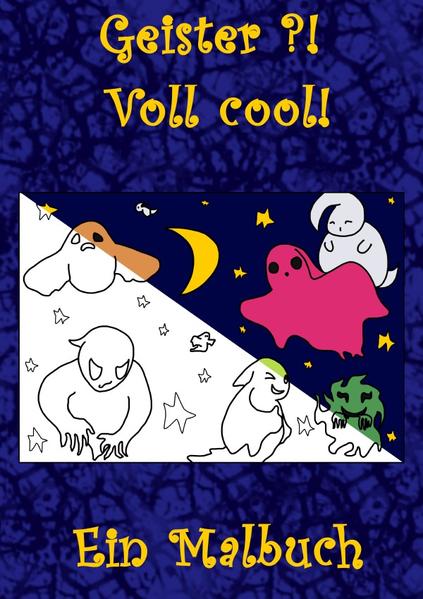 „Geister?! Voll cool! - Ein Malbuch" ist ein Malbuch für Kinder und Erwachsene gleichermaßen! Das Malbuch enthält 30 schöne und abwechslungsreiche Motive zu dem Thema „Geister", die darauf warten von dir ausgemalt zu werden! Für alle, die es gruselig und humorvoll mögen! Zum Ausmalen werden Filz- und Wachsmalstifte empfohlen. Buchformat: DIN A4 Bindung: Ringbindung