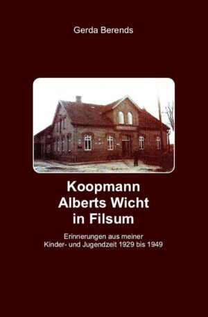 Wie ein Mädchen in Ostfriesland die dreißiger und vierziger Jahre des letzten Jahrhunderts erlebt hat, davon erzählen die Aufzeichnungen von Gerda Berends. 1925 als zweitälteste Tochter des Filsumer Kaufmanns Albert-Ewen de Riese und seiner Frau Hilda geb. von Dieken geboren, reichen ihre frühesten Erinnerungen bis in das Jahr 1929 zurück. Sie berichtet aus ihrer Kinderzeit, wie sie die Zeit als Tochter des «Koopmann Albert» erlebt hat. Neben Szenen und Erlebnissen vom Alltag erzählt sie auch von besonderen Ereignissen, die ihre Kinderzeit geprägt haben: der Tod ihrer Mutter und die erneuten Heirat ihres Vaters. Das Kapitel «Schwien schlachten» ist auf plattdeutsch geschrieben, Gerda Berends' Muttersprache. Die Erzählungen enden mit ihrer Hochzeit 1949. Zusammen mit ihrem Ehemann Folkmar Berends beginnt nach dem Krieg der Neuanfang zu zweit in Busboomsfehn.