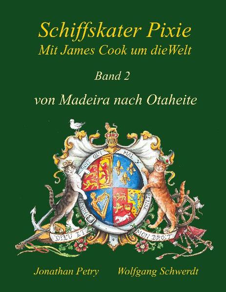 Mit James Cook 1768/69 auf der HMB Endeavour unterwegs in die Südsee, erlebt der kleine Pixie Catpickle seine ersten "großen" Schiffskaterabenteuer. Auf Madeira legt er sich mit den berüchtigten Katzengangs von Funchal an, bei der Äquatortaufe entgeht er knapp dem "Ertränkt werden" und in Rio schlägt er sich mit den Schergen des portugiesischen Vizekönigs herum. Natürlich muss sich Pixie auch noch um seine Menschen kümmern, beispielsweise wenn sie drohen, auf einer Expedition in Feuerland zu erfrieren. In "von Madeira nach Otaheite". dem zweiten Teil seines Tagebuchs, lässt die abenteuerlustige Schiffssamtpfote den Leser natürlich auch an ihren ersten wissenschaftlichen Experimenten und deren Erkenntnisse teilhaben und nicht zuletzt berichtet der Kater auch darüber, wie er seinen Freund John in letzter Sekunde vor der "Neunschwänzigen Katze" gerettet hat. Mit den wunderbaren Illustrationen des Schiffskatzenmalers Jonathan Petry ist die Lektüre - wie schon die des ersten Bandes - ein spezielles, unterhaltsames und farbenprächtiges Erlebnis.