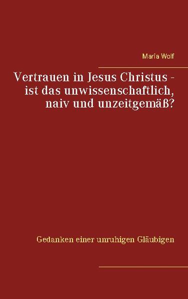 Frau Wolf hat in diesem Buch ihre Gedanken zu Glauben, Weltanschauungs-Konflikten, Gesellschaft, Wissenschaft und vielem mehr, in einem nachdenklichen Gedanken-Tagebuch niedergeschrieben. Ihre Überlegungen und Schilderungen sind lebendig und anschaulich, berühren aber auch wissenschaftliche Themen. Ihre Hingabe und Dankbarkeit für den Glauben wird deutlich spürbar, das hindert sie aber nicht, so manche Aspekte der Religion offen und kritisch in Frage zu stellen. Doch auch die wissenschaftliche Erkenntnisfähigkeit wird durchleuchtet. Frau Wolf liebt das wissenschaftliche Denken, Forschen und Entdecken, aber das heute stellenweise fast religiöse Vertrauen in die Wissenschaften erscheint ihr bedenklich. Es ist ein interessant fragendes, und besonnen nachdenkliches Buch. Frau Wolf wurde 1956 als Tochter sehr frei denkender Kunsterzieher in einer streng katholischen Kleinstadt geboren. Dies führte zu Konflikten, die Frau Wolf bis heute prägen, die aber auch eine Offenheit für scheinbar gegensätzliche Weltanschauungen und ebenso für die Vielfalt religiöser und spiritueller Wege bewirkt haben.