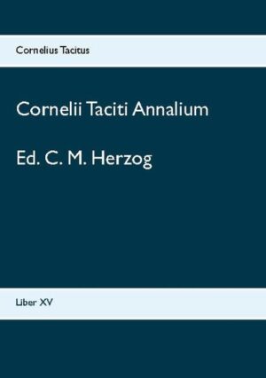 Annalium liber XV is the most known and interesting book of the Annalium libri. It is famous for the description of the great fire of Rome and the subsequent persecution of Christians by Emperor Nero. Indeed, some believed Nero to have been responsible for this crime. The reader of Latin may expect an interesting, depressing and fascinating book from the point of view of the historian and politician Tacitus. The editor publishes these works without any omissions. This fascicle is faithful to the edition by Fridericus Haase in MDCCCLV.