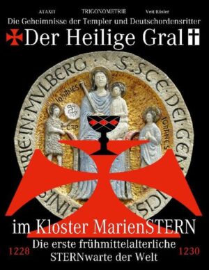 Das 1228 gestiftete Kloster MarienSTERN Mühlberg im Herzen Europas gehört zu den schönsten Klosterbauten Brandenburgs. Bei einer Restaurierung im Jahr 2013 sind in der Klosterpropstei unter dem alten Putz geheimnisvolle biblische Darstellungen zum Vorschein gekommen. Der weise König Salomo weist mit verborgenen Rätseln mit 40x666 Zentner Gold auf ein seltsam umrahmtes Fenster hin. Zugemauerte Öffnungen im Äbtissinnenhaus sind für Archäologen ein Mysterium. Sieben Klosterbewohner aus der Zeit des Mittelalters zeigen von ihren Grabsteinen aus auf einen Durchlass, durch den zur Tag- und Nachtgleiche ein Sonnenstrahl das Tatzenkreuz der Kreuzritter erhellen wird. Der weiße Stein der zwei heiligen Frauen zeigt den Schleier der ägyptischen Göttin Isis. Der alte Altar der Klosterkirche offenbart vier Becher an einer Stelle, an der es nur einen Gral geben sollte! Alte Siegel der Stadt und des Klosters tragen die Ritter der Templer und des Deutschen Ordens in sich. Die Templer haben einst unter dem Tempelberg in Jerusalem Schatzgrabungen veranstaltet. Dabei sollen sie der Überlieferung nach um 1127 die Bundeslade und den Heiligen Gral gefunden haben. Einer der Ritter aus der Zeit der Kreuzzüge trägt in der Klosterkirche Mühlberg über den drei Sternen seines Wappens den Heiligen Gral. An diesem Ort haben die Ritter der Ileburger als Stifter des Klosters nach ihrem Kreuzzug in das Heilige Land einen atemberaubenden Schatz eingebaut! Wer es wagt den Schleier der Göttin Isis zu lüften, wird die verborgenen Geheimnisse enthüllen und den Gipfel des Wissens erreichen! Wer die Zeichen deuten kann, wird den Gral finden! Den Gral, den Jesus beim Abendmahl symbolisch seinen 12 Jüngern in ihre Runde gereicht hat! Eingeweihte Persönlichkeiten unter den Betreibern des Klosters Mühlberg und der nahen Stadt Wittenberg kannten über Generationen und damit über Jahrhunderte hinweg in einem Heiligen Geist alte Geheimnisse aus der Zeit der frühen Antike, die den Verlauf der Menschheitsgeschichte wesentlich beeinflusst haben! Ähnliche mysteriöse Zeichen haben die Templer und ihre Nachfahren in Rosslyn Chapel in Schottland, in Frankreich, in Portugal und in Vizinada in Kroatien hinterlassen. Das verloren geglaubte Wissen wird durch das alte Kloster mit dem Stern im Namen wieder lebendig! Beschrieben wird ein vor aller Augen unsichtbares System: Das Werkzeug Gottes! Ausgabe Paperback - Farbe - Kleine Schrift - Mit 1128 Farb- und Schwarz- Weiß- Bildern / Zeichnungen auf 217 Tafeln