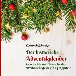 Der historische Adventskalender nimmt Sie mit auf eine Reise durch die Welt der weihnachtlichen Bräuche und Traditionen. Tag für Tag wird ein anderes historisches oder volkskundliches Thema rund um das schönste Fest des Jahres beleuchtet. Wie entstand der Weihnachtsbaum? Was ist der Unterschied zwischen Nikolaus, Weihnachtsmann und Knecht Ruprecht? Warum wurde das Weihnachtsfest 1647 in England verboten? Diese und viele weitere Fragen werden in 24 kleinen Kapiteln beantwortet.