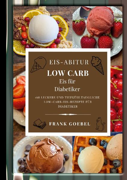 Irgendwann landen alle beim Eis-Abitur! Nach dem überwältigenden Erfolg unseres Eis-Abitur Klassenbuches, präsentieren wir hier unser eBook Eis-Abitur Low Carb - Eis Für Diabetiker. Endlich ein richtiges Buch zum Thema Eisherstellung in der Low-Carb-Version. Ihr habt die Eismaschine und dieses Buch zeigt Euch, was Ihr damit machen könnt! 168 leckere und tiefkühltaugliche Low-Carb-Eis-Rezepte, Sorbets und Milch-Sahne-Eis, mit Gelinggarantie für Diabetiker und alle Low-Carb-Fans. Jedes einzelne Rezept ist fein bilanziert, für höchsten Geschmack und beste Verträglichkeit. Zu jedem Rezept werden alle relevanten Nährwerte übersichtlich geliefert. Zum Buch gehört unsere Eisbilanz, ein Tool mit Nährwertrechner, das man einfach per Mail anfordern kann. Mit der Eisbilanz kann man jedes Rezept auf seine persönliche Wunschmenge zum Befüllen seiner Eismaschine umrechnen lassen. Darüber hinaus bildet der theoretische Teil des Buches die Grundlagen dafür, dass man mit der Eisbilanz eigene Rezepte in der Low-Carb-Version erstellen kann. Unsere Eisbilanz wächst kontinuierlich weiter, bietet immer neue Rezepte, die dieses Buch ergänzen und das alles ohne teure Fertigpulver. Das bietet wohl kein anderes Buch zum Thema auf dem Markt. Die Theorie ist leicht verständlich beschrieben und macht Lust auf eigene Kreationen. Natürlich kann man auch ohne viel Theorie gleich loslegen und die vielen Rezepte ausprobieren. Unsere Gruppe Eis-Abitur bietet bei Facebook einen regen Austausch und beantwortet alle Fragen, die hier und dort vielleicht noch entstehen. So bleibt niemand allein. Unser Praktikant Emil, der erste Kater der Welt, der sein Eis-Abitur macht, hat unser Buch Eis-Abitur Low Carb - Eis für Diabetiker nicht nur durch eine tolle Trickkiste bereichert, er liefert auch leckere Rezepte aus seiner neuen Cocktailbar und zeigt, wie leicht man das eine oder andere Variegato für sein Eis herstellen kann, ganz ohne teure Fertigpulver. Natürlich sind wir auch bei Instagram vertreten und haben einen Kanal bei YouTube. Das alles bietet unser tolles Buch Eis-Abitur Low Carb - Eis Für Diabetiker. Viel Spaß und Erfolg damit! Emil und Frank