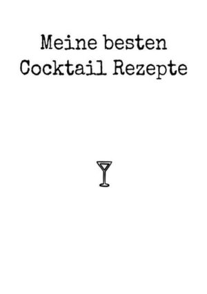 Trage deine 212 leckersten Cocktail Rezepte in dieses Ringbuch für Cocktailrezepte zum Selberschreiben ein. Die Doppelseite Glaskunde illustriert mehr als 30 der wichtigsten Glasvarianten und beschreibt deren Verwendung. Die Seiten der Kaffeekunde bieten praktische Anleitungen zur Zubereitung von mehr als 30 Kaffeevarianten! Das Inhaltsverzeichnis und das anlegbare Register helfen dir dabei deine liebsten Rezepte zu ordnen! Die Rezeptseiten bestehen aus weißen, linierten Seiten. Die Maße des Buches betragen 21cm x 29,7cm, dies entspricht dem DIN A4 Format. Es ist mit einer Ringbindung gebunden.