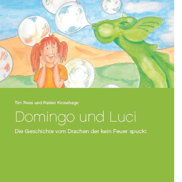 Das Kinderbilderbuch erzählt den Beginn der Freundschaft zwischen einem kleinen Mädchen und einem jungen Drachen auf einer sonnigen Mittelmeerinsel. Luci trifft bei einem Spaziergang an der Mittelmeerküste einen traurigen Drachen. Dieser wurde aus der Gemeinschaft der Drachen ausgestoßen, weil er kein Feuer sondern nur Seifenblasen spucken kann. Luci findet das toll und tröstet ihn. Sie ermuntert Ihn, zu probieren, ob er fliegen kann, und so erleben beide das erste Mal einen wundervollen Drachenflug über das Mittelmeer. Von einem bösen Drachen attackiert, stürzen beide in das Meer und Luci droht zu ertrinken. Domingo aber bläst ihr unter Wasser eine mit Luft gefüllte Seifenblase und rettet sie damit. Gemeinsam finden sie danach eine Wohnhöhle für Domingo. Den Autoren ist es mit der Geschichte in der aktuellen Situation besonders wichtig, Kindern Mut zu machen,Ihre Stärken zu stärken und Freundschaften zu pflegen. So endet das Kinderbilderbuch mit dem Fazit: Sei nicht traurig, wenn Du etwas nicht kannst. Freue Dich lieber über alles was Du kannst und achte auf andere Menschen, die Hilfe benötigen. Eine Schildkröte ist quasi die Erzählerin und kann von den Kindern auf jeder Seite gesucht werden. Mit dem Kauf dieses Buches unterstützen Sie die Arbeit der Berliner Tafel, weil das Honorar gespendet wird.