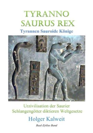 Die Götter verwandelten sich in unsere Tyrannen und Könige Jeder Herrscher hat unterschiedlich viel Drachenblut Für unsere Erschaffung zahlen wir Blutsteuern an unsere Zeuger in Gestalt von Krieg und Leid Homo- Saurier und Menschen vermischten sich, woraus unsere human aussehenden Weltherrscher entstanden Könige, Tyrannen, Welteroberer Erlöser, Heilande, Mesiasse sind eingeschleppte Hybrid- Kinder der Götter In diesem Vierten Band über die Saurier- Götter Sumers, Babylons und Kanaans folgt der Drachenforscher Holger Kalweit weiter den Tatzenspuren unserer Former und Verwalter, die von der Urzeit bis hin zum heutigen Einfädeln der Apokalypse reichen In vielen Kulturen werden die Sauroiden als Schlange dargestellt, der Schlangenverehrungskult ist universell Die heutige Welt verehrt zwar nicht mehr die Schlange, aber ihrer Propaganda ihrer Philosophie wird reichlich gefrönt Daß eine andere Spezies die Menschen künstlich geschaffen hat und seitdem arglistig quält ist das wichtigste Thema unseres Daseins Das ist der Schlüssel, wer ihn nicht mit Schlangenlogik umdrehen kann, steht mit leeren Händen vor der Geschichte: So versinkt er immer tiefer in den Bann und Fluch, den die Echsen über ihre menschliche Elite für uns ausstreuen Trugtechniken der Halbgötter bilden unseren Lebens- Wahn- Käfig Die Apkallu waren die ersten Lehrmeister und Irrführer der Sumerer Das Weltgeheimnis sind diese Götter und ihre rücksichtslose Verwaltung der Erde Das Weltgeheimnis wird entschlüsselt oder die Erde aufgegeben werden