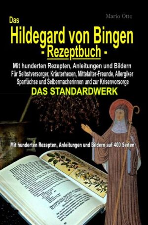 Mit allem, was Hildegard- Freundinnen, Gesundheitsbewusste, Kräuterhexen, Allergikerinnen, Sparfüchse, Mittelalter- Freunde, Selbstversorger/innen und kluge Selbermacherinnen wissen müssen. In Schritt für Schritt Anleitung! Ohne Ende Rezepte auf 400 Seiten! In diesem großen, mächtigen und schweren Werk sind mehrere Hundert Rezepte, Anleitungen, Bilder, übersichtliche Tabellen, dutzende Tee- Rezepte, klassische und außergewöhnliche Rezepte zur Herstellung von Salben, Ölen, Tinkturen, Shampoos, Seifen, Sirups, Mandelmilch, Hafermilch, Quark, Joghurt, Erdnussbutter, Kräuterkissen und vielem mehr! Zusätzlich gibt es übersichtliche Tabellen zur Verwendung und Nutzen von ätherischen Ölen und Räuchermitteln, viele bebilderte Schritt für Schritt- Anleitungen für besonders leichtes Gelingen, einem kleinen Kräuterlexikon mit zusätzlichen Rezepten und vieles vieles mehr. Dieses wuchtige Werk lässt keine Wünsche übrig. Daher ist es nicht nur für Hildegard- Freunde ideal geeignet, sondern auch für alle Kräuterhexen, Selbstversorgerinnen, Selbermacherinnen, Allergikerinnen, Sparfüchsinnen, Gesundheitsbewusste und zur Krisenvorsorge! Ein Muss, für alle, die das Meiste und Beste aus Ihrer Zeit, Gesundheit und Geld herausholen wollen!