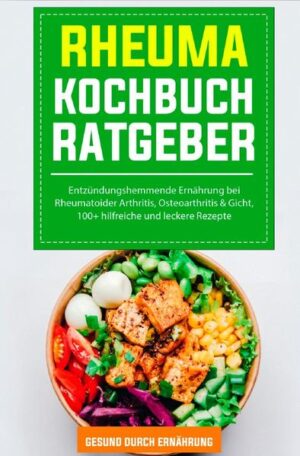 Entzündungshemmende Ernährung bei Rheumatoider Arthritis, Osteoarthritis & Gicht, 100+ hilfreiche und leckere Rezepte 350 Millionen Menschen weltweit leiden laut Schätzung an Rheuma. Alleine in der Bundesrepublik werden die Zahlen auf ungefähr 1,5 Millionen Erwachsene sowie rund 20.000 Kinder geschätzt. Doch was können diese Betroffenen tun? Dieses Buch eignet sich hervorragend für Sie, wenn… Sie einer dieser Betroffenen sind und Sie mehr über das Thema Rheuma erfahren wollen, Sie auf der Suche nach mehr Informationen zu Rheumatoider Arthritis, Osteoarthritis & Gicht sind, Sie passende Rezepte für die Umsetzung in die Praxis suchen.