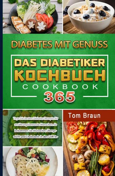 365 Tage Trotz Diabetes jede Mahlzeit genießen! Allein die Tatsache an Diabetes erkrankt zu sein, ist für viele Menschen eine enorme Einschränkung im Alltag. Dabei nicht die Speisen verzehren zu dürfen, die man so gerne isst, nimmt berechtigter Weise die Freude am Essen, was nicht nur das Essen an sich trostlos und langweilig werden lässt, sondern sich zäh durch den gesamten Alltag ziehen kann. Folgen sind nicht nur die allseits bekannten körperlichen Symptome die auftreten können, sondern auch psychologische Probleme bis hin zur Depression. Aber das muss nicht sein! Es ist für jeden möglich, der an Diabetes Typ 1 oder Typ 2 erkrankt ist, genussvolle und köstliche Gerichte zu verzehren. Dies möchten wir Ihnen mit diesem Kochbuch beweisen. Fördern Sie Ihr Wohlbefinden, schreiten Sie voller Kraft und Vitalität durch den Alltag und entdecken Sie die frischen, leckeren Rezepte voller Genuss speziell für Diabetiker.